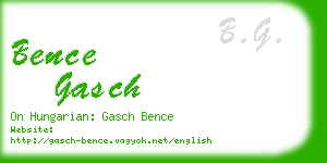 bence gasch business card